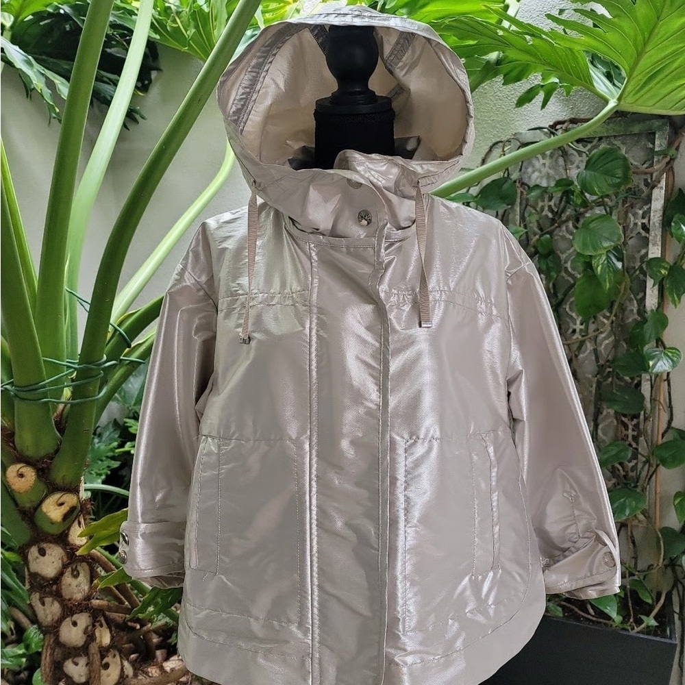 Moncler Silver Hooded Jacket